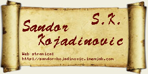 Šandor Kojadinović vizit kartica